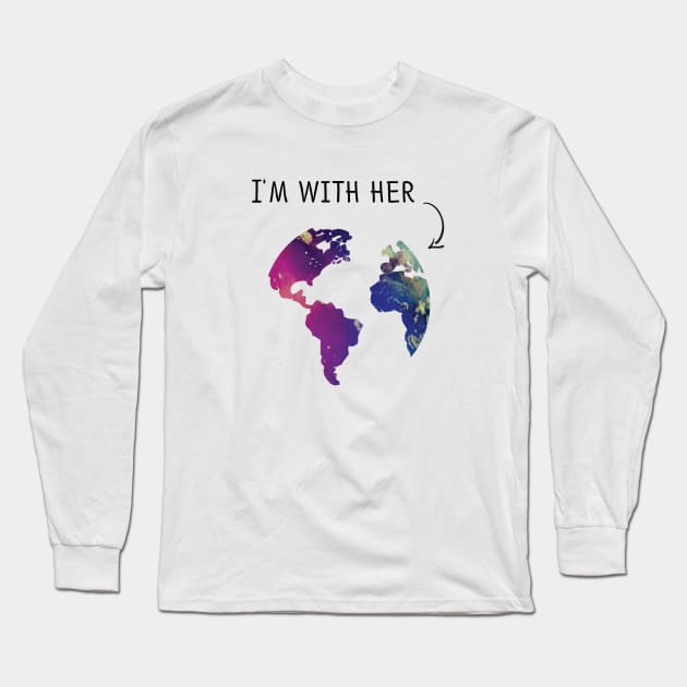 I'm With Her Long Sleeve T-Shirt by Epic_Coalition